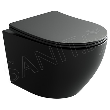 Подвесной унитаз CeramicaNova Uno CN11001MB Rimless Soft Close