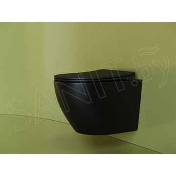 Подвесной унитаз CeramicaNova Uno CN11001MB Rimless Soft Close