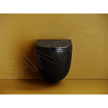 Подвесной унитаз CeramicaNova Vogue Торнадо CN4008TMB Soft Close