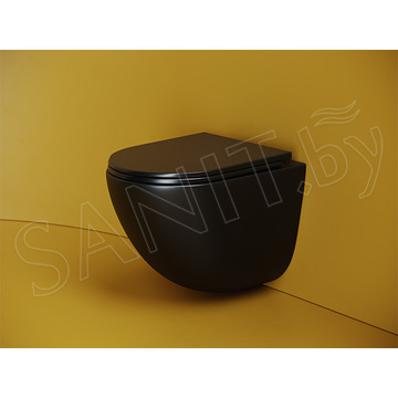 Подвесной унитаз CeramicaNova Vogue Торнадо CN4008TMB Soft Close