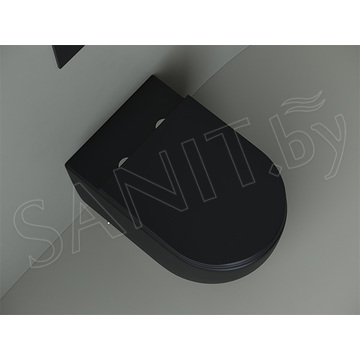 Приставной унитаз CeramicaNova Metropol CN4004MB Rimless Soft Close