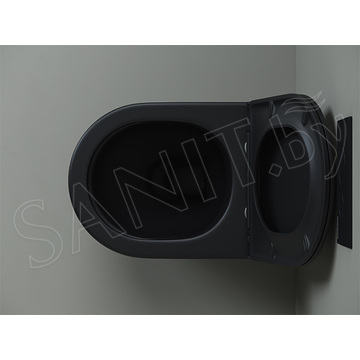 Приставной унитаз CeramicaNova Metropol CN4004MB Rimless Soft Close