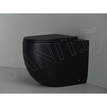 Приставной унитаз CeramicaNova Metropol CN4004MB Rimless Soft Close