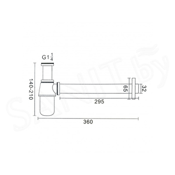 Сифон для умывальника Ledeme L80W