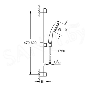 Душевой гарнитур Grohe Tempesta 110 27853003