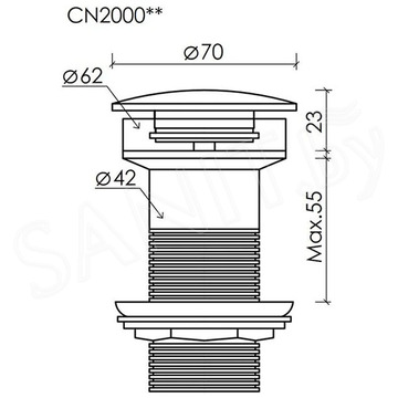 Донный клапан CeramicaNova CN2000MSG