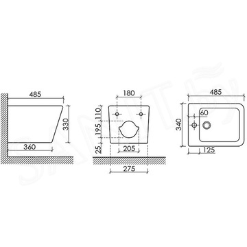 Подвесное биде CeramicaNova Union CN4010MB