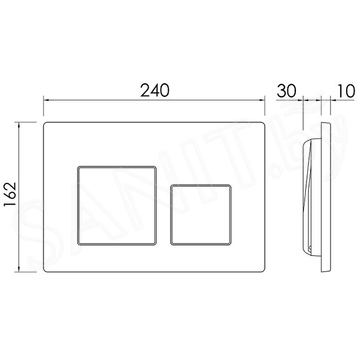 Кнопка для инсталляции CeramicaNova Balance Square CN12-002M / CN12-002CH / CN12-002BG / CN12-002W / CN12-002MB