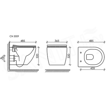 Комплект инсталляции CeramicaNova Forma CN3009_121002CH
