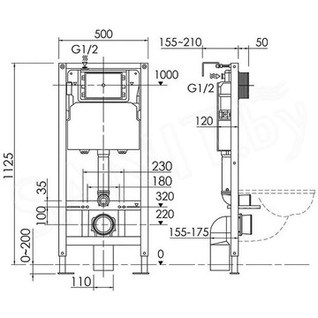 Комплект инсталляции CeramicaNova New Day CN3005_121001MB