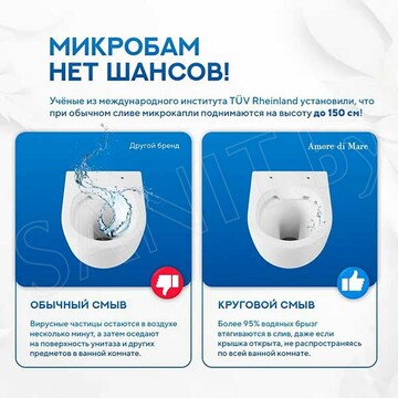 Подвесной унитаз Amore di Mare Delio P203