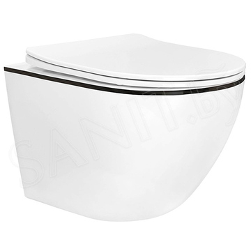 Подвесной унитаз Amore di Mare Delio Black Line P203B