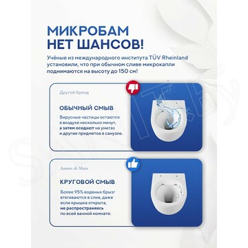 Подвесной унитаз Amore di Mare Delio Black Line P203B