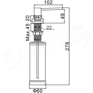 Дозатор для моющих средств Gerhans K50403G
