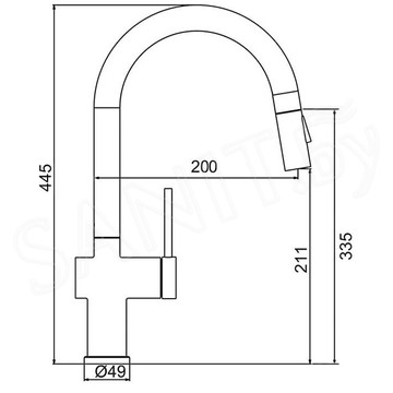 Смеситель для кухонной мойки Frap F60807-9