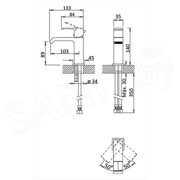 Смеситель для умывальника Bruma Linea 1820101CR