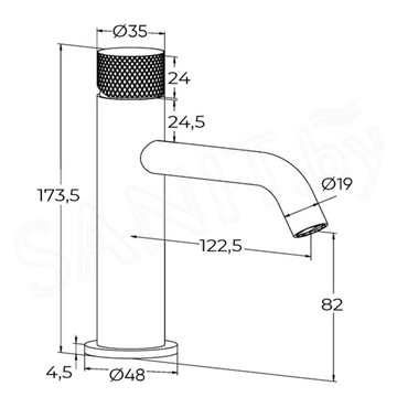 Смеситель для умывальника Milleau Tissage ML0321KLS-GB