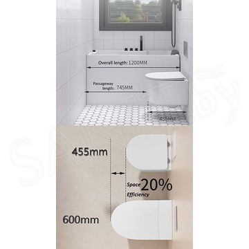 Комплект инсталляции OLI 74 S90 601803 c кнопкой Globe 152949 и подвесным унитазом Roxen Simple Compact 530120-01 Rimless Soft Close