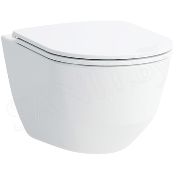 Комплект инсталляции Viega Prevista Dry WC 771973 с кнопкой Visign for Life 6 и унитазом Laufen Pro Rimless 820966 Slim Soft Close