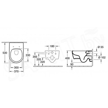 Комплект инсталляции Geberit Alpha 458.233.00.2A35Ch с кнопкой и унитазом Villeroy&Boch Avento 5656RS01