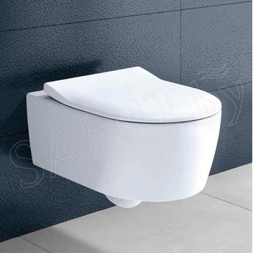 Комплект инсталляции Geberit Alpha 458.233.00.2A35Ch с кнопкой и унитазом Villeroy&Boch Avento 5656RS01