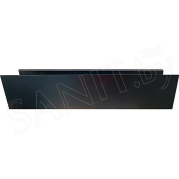 Полка Aquanet Магнум Н с крючками черный матовый 50 / 70 / 90