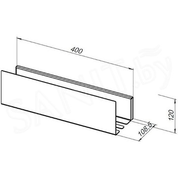 Полка Aquanet Магнум сталь брашированная 40 / 60