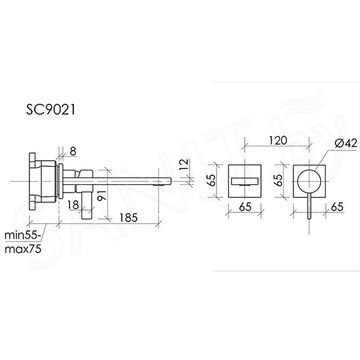 Смеситель встраиваемый Sancos Linn SC9021GG для умывальника
