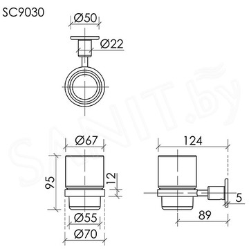 Стакан Sancos Base SC9030MB