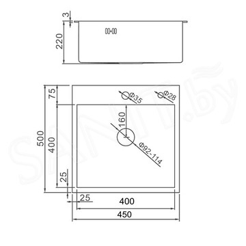 Кухонная мойка Gerhans K34550B / K34550BD