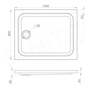 Душевой уголок Aquabath Atlas AB-11C-1080-2170 / AB-11C-1280-2170