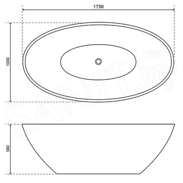 Акриловая ванна Lauter Tess 21683465 / 21683475