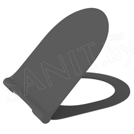 Крышка-сиденье Bocchi V-Tondo тонкое Soft Close A0336-006 для унитаза V-Tondo серая матовая
