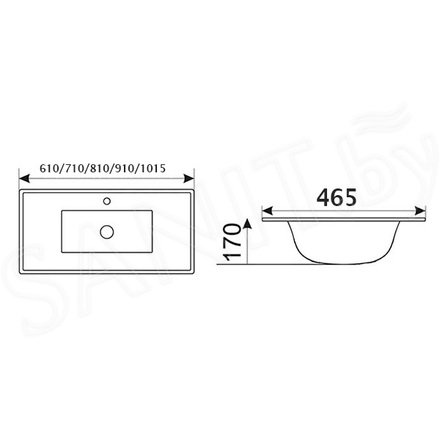 Раковина gid 100 9010s размеры