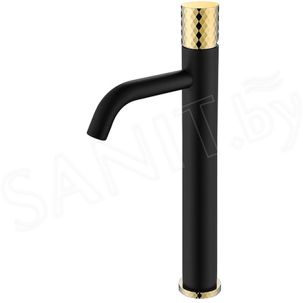 Смеситель для умывальника Boheme Stick 122-BG Black Diamond Gold