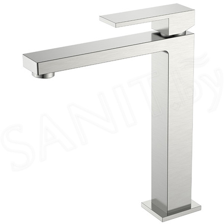 Смеситель для умывальника Boheme Qubic Brushed Nickel 472-NB