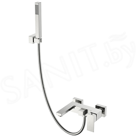 Смеситель для ванны Boheme Qubic Brushed Nickel 473-NB