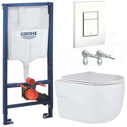 Комплект инсталляции Grohe Rapid Sl 38772SH0 с унитазом Roxen Porto 530155-01 Rimless Soft Close