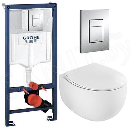 Комплект инсталляции Grohe Rapid SL 38772001 с унитазом Roxen EGG 530170-01 Rimless Soft Close