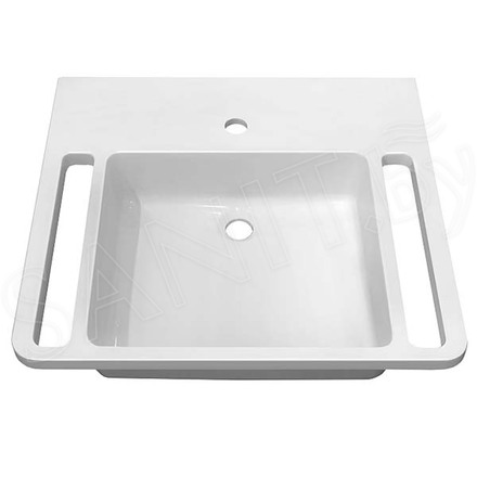 Умывальник Belux Care 600 белый матовый Solid Surface