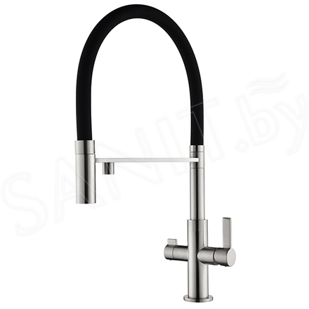 Смеситель для кухонной мойки AquaSanita Soifos 7763 002 ST с подключением к фильтру воды
