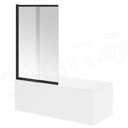 Душевая шторка на ванну Kerama Marazzi Vetro VE.100.BSD.BLK.M