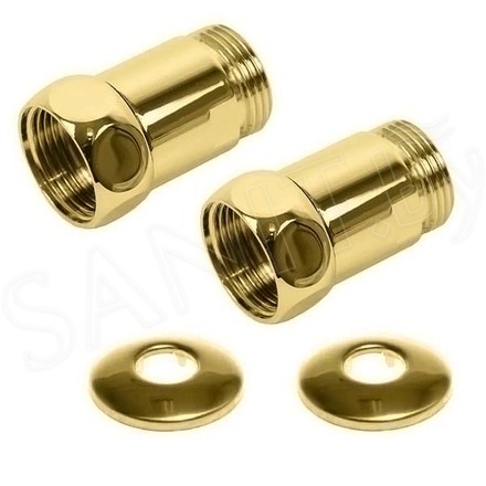 Комплект прямых американок 3/4"х3/4" Г/Ш золото