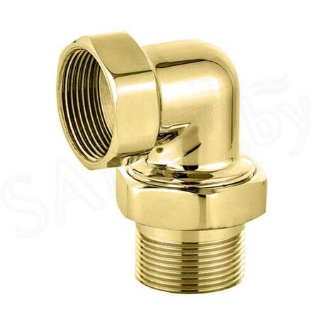 Угловая американка (фитинг) 1/2"х1/2" золото