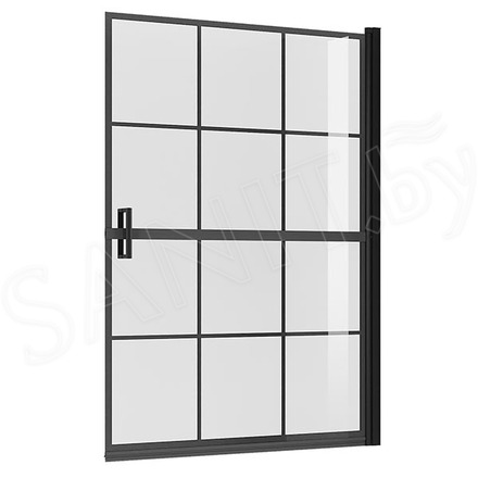 Душевая шторка на ванну Niagara Nova NG-08-90BLACK / NG-08-10BLACK