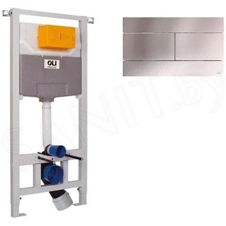 Система инсталляции OLI 120 885052 + клавиша смыва Slim Inox 57141