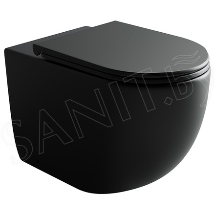Приставной унитаз CeramicaNova Metropol CN4004MB Rimless Soft Close