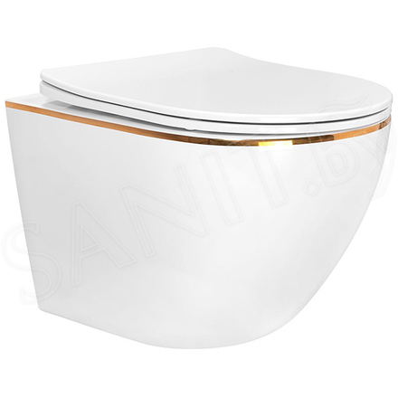 Подвесной унитаз Amore di Mare Delio Gold Line P203G