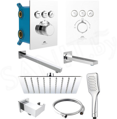 Душевая система Rubineta Thermo-3F-Olo (SQ) 625040 встраиваемая с ...
