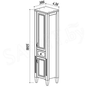 Пенал Belux Империя П30-01 напольный